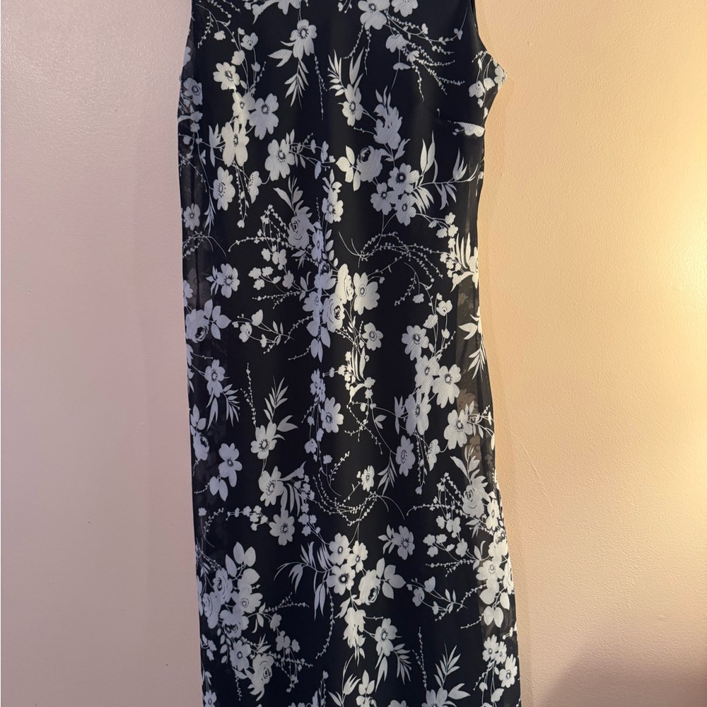 Elementz Black and White Floral Dress